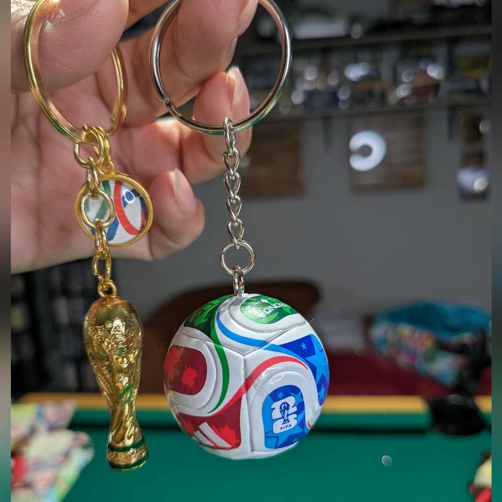 Colorful Soccer Ball Keychain